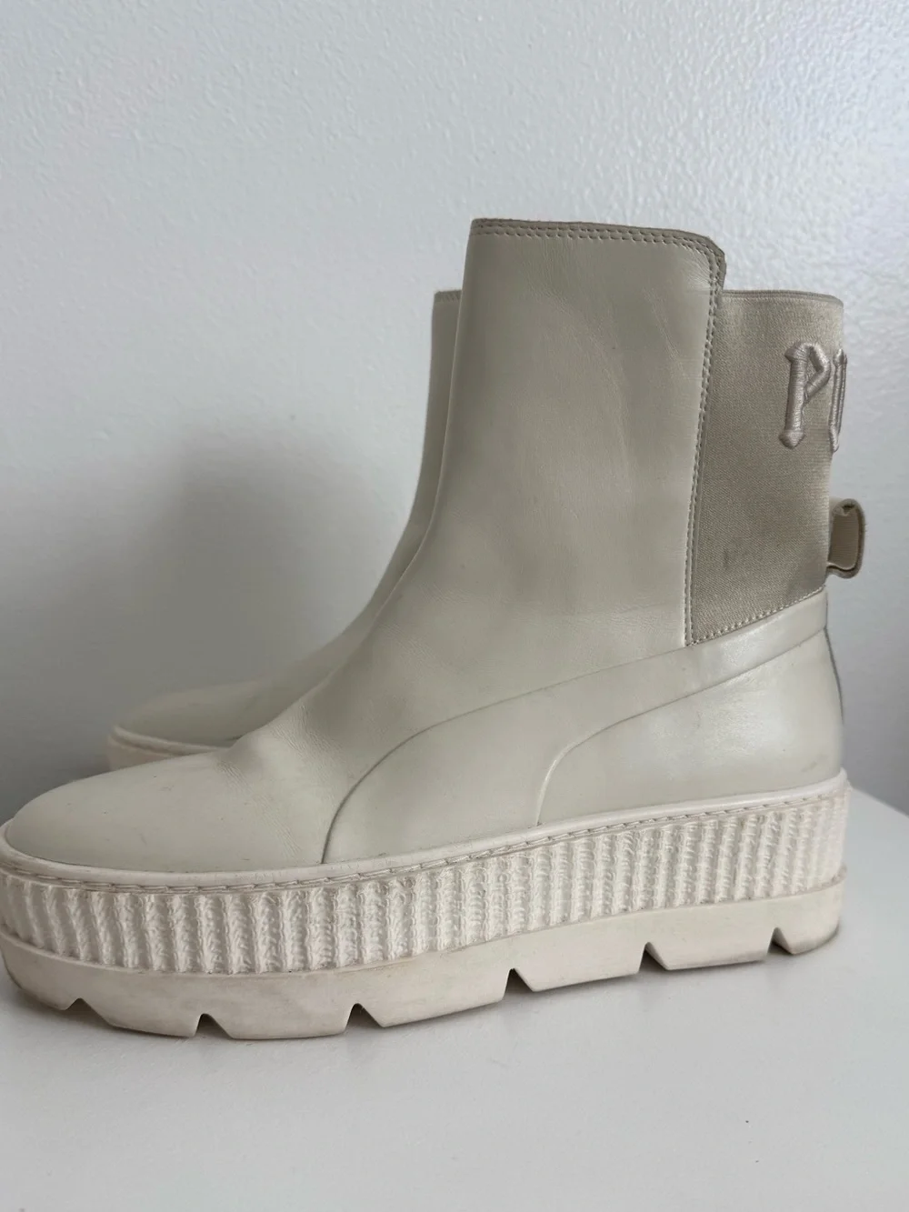 Puma Fenty by Rihanna Cream Platform Ankle Boots